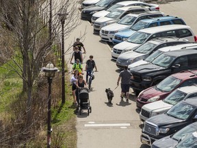 The Meewasin Valley Authority says traffic on the trail has more doubled during the pandemic and is warning users to practise social distancing. Photo taken in Saskatoon, SK on Wednesday, May 6, 2020.