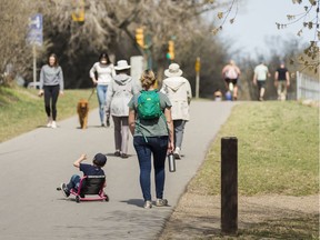 The Meewasin Valley Authority says traffic on the trail has more doubled during the pandemic and is warning users to practise social distancing.