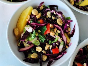 Cabbage and mango salad with basil and mint (Renee Kohlman)