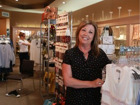 Joy Friesen, owner of Etceteras Ladies Boutique, which was open for private shopping during the first day of phase two of reopening Saskatchewan.