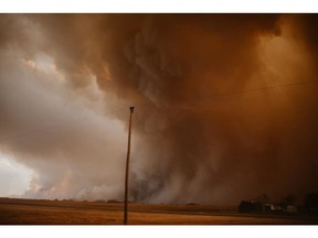 With high winds and dry conditions, the English Fire that started east of Prince Albert expanded rapidly over the Victoria Day long weekend. (Photo courtesy Madison Whitley)