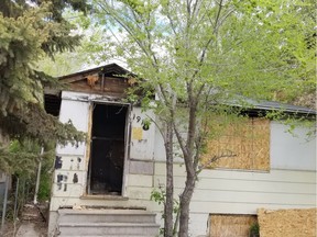 A house that was damaged by fire in the 1900 block of 22nd Street West on May 23. (photo courtesy Saskatoon fire department)