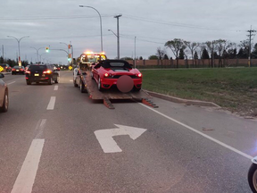 Saskatoon police impounded a Ferrari after the driver was caught going 150 km/h in a 90 km/h zone over the weekend.