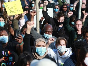 Thousands rallied together on June 4 for a peaceful Black Lives Matter march in downtown Saskatoon to honour George Floyd and stand up against social injustice.