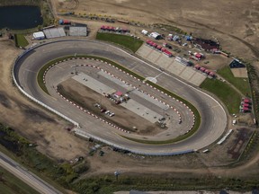 Aerial view of Wyant Group Raceway Auto Clearing Motor Speedway SIR - Saskatchewan International Raceway on Friday, September 13, 2019. (Saskatoon StarPhoenix/Liam Richards)