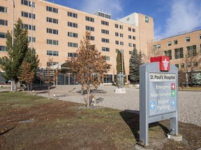 St Paul's Hospital in Saskatoon, SK is seen on Friday, October 18, 2019.