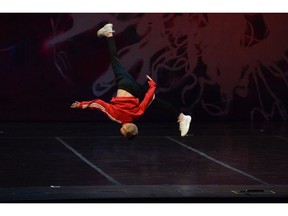 Dayton Paradis of Warman got the opportunity to perform with Edmonton's Eye Candy Itty Bitty Crew on NBC's World of Dance. (Submitted/ Jen Talloden for the Saskatoon StarPhoenix)