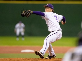 Muenster's Logan Hofmann is entering the condensed 2020 MLB Draft after a stellar shortened season with the NCAA's Northwestern State University in Louisiana. (PHOTO BY CHRIS REICH)