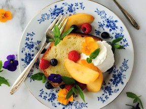 French pound cake is a perfect platform for fresh summer fruits. (photo by Renee Kohlman)