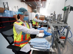 Olga Bugrova is the co-owner of Benchmark PPE, believed to be the first Saskatchewan company to be producing protective masks for use during the pandemic. Photo taken in Saskatoon, SK on Friday, June 26, 2020.