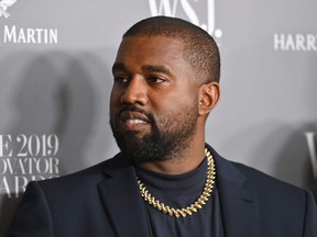In this file photo US rapper Kanye West attends the WSJ Magazine 2019 Innovator Awards at MOMA on November 6, 2019 in New York City.