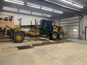 The council of the Rural Municipality of Bayne has moved its discussions into a workshop where its stores its road graders, rather than meet over video call. Photo submitted by Dianna Koennning on June 4, 2020. (Saskatoon StarPhoenix.)