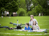 A family enjoys some time outside at Mooney’s Bay in Ottawa in May.