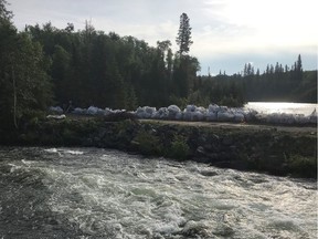 Water Security Agency spokesperson Patrick Boyle says water levels are nearing record highs and preparations for a potential dam failure are underway near La Ronge this week. Photo supplied by the Water Security Agency.