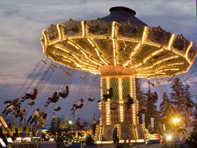 Fairgoers take to the skies on a warm summer evening in 2011.