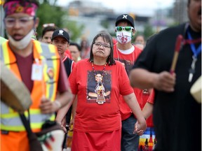 Diane Morin is walking from Saskatoon to North Battleford on the two-year anniversary of her daughter Ashley Morin's disappearance. Photo taken in Saskatoon, SK on Friday, July 10, 2020.