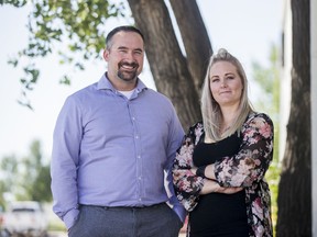 Tanner Perratt, left, and Kayla MacKay are the founders of Possibilities Recovery Center, a non-profit intensive outpatient treatment facility in Saskatoon.