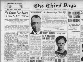 The third page of the Saskatoon Daily Star on Oct. 18, 1918 contained a number of stories on the Spanish Flu pandemic. (Saskatoon Daily Star)