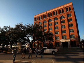 The former Texas School Book Depository. from which Lee Harvey Oswald assassinated President John F. Kennedy in 1963, is now the Dallas County Administration Building.