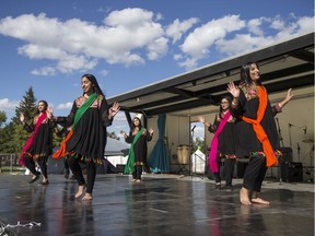 Dancers perform at the Pakistan Pavilion, Aug. 19, 2017.