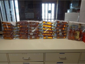 0829 news wollaston RCMP. Some of the alcohol seized in four unconnected incidents by Wollaston Lake RCMP over the August 22-23 weekend.