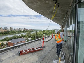 Meridian Developments' new Escala Condos is under construction on University Drive. Photo taken in Saskatoon, SK on Friday, July 10, 2020.