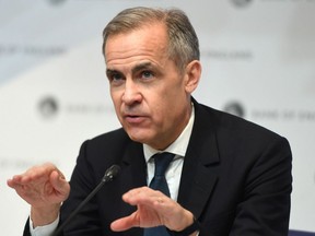 Mark Carney, Governor of the Bank of England (BOE) attends a news conference at Bank Of England in London, Britain March 11, 2020.