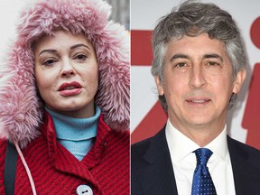 Rose McGowan and Alexander Payne.