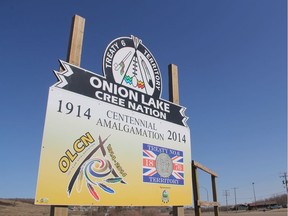 Onion Lake is located roughly 330 kilometres northwest of Saskatoon.
