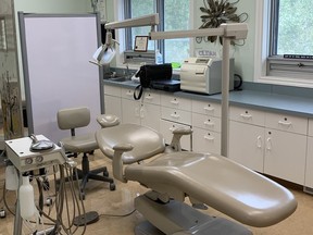 A dentist's chair for the new dental clinic on the Big River First Nation has been installed. (supplied photo)