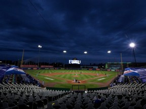A general view of Sahlen Field during a game between the Toronto Blue Jays and the New York Yankees on September 7, 2020 in Buffalo, New York.
