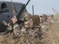 American hunter Keith Hill in a field near Delisle in October 2013 while hunting as a client of Pike Lake Outfitters. Greg Pender Files