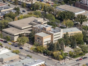 This aerial photo taken on Friday, September 13, 2019, shows Saskatoon City Hall.