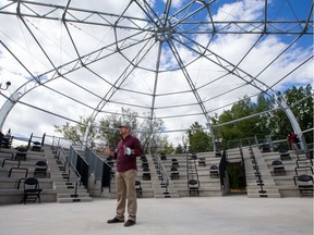 Shakespeare on the Saskatchewan's artistic producer Will Brooks gives a tour of the new Shakespeare on the Saskatchewan venue during its grand opening.