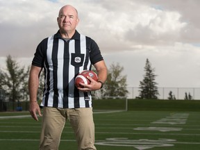 CFL official Ron Barss at his old stomping grounds on Leibel Field.