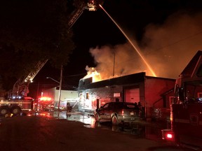 Fire investigators say a fire in the 200 block of Avenue I South was intentionally set.  Photo supplied by the Saskatoon Fire Department