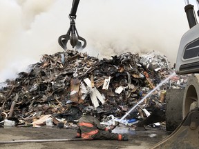 Saskatoon firefighters responded Thursday to a request for help from the Martensville Fire Department to assist with a blaze at a salvage yard located along Highway 12 north of the Saskatoon city limits.