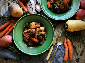 The first rule of beef stew is to brown the beef. Like, really get it brown. This is the bedrock for which all flavour is built. Don’t rush the step, and be sure to season well with the salt and pepper.