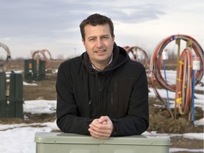 Martensville Mayor Kent Muench poses in one of the city's new subdivisions on March 20, 2014.