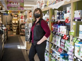 Dawn Mills is the manager at Nutters Everyday Naturals. Mills says she is already limiting customer capacity to half, but thinks stores like hers could benefit from restrictions at larger stores. Photo taken in Saskatoon, SK on Thursday, November 26, 2020.