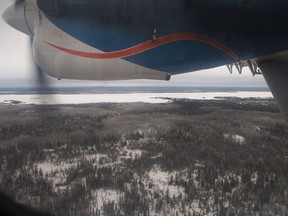 Fond du Lac seen from the sky on a winter day in 2014.