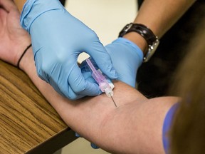 An HIV test is administered.