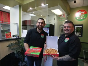 Sam Hermez (left) and Wisam Istifo are co-owners of In 'n Out Pizza, which recently relocated to Saskatoon from Martensville.