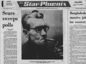 The front page of the Saskatoon StarPhoenix from Jan. 6, 1972.