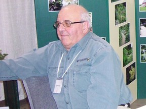 Lawrence Klutz at Gardenscape. (photo by Bernadette Vangool) (for Saskatoon StarPhoenix Bridges gardening column, Jan. 7, 2021)