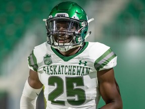 University of Saskatchewan Huskies football defensive back Nelson Lokombo is shown during a 2019 game.