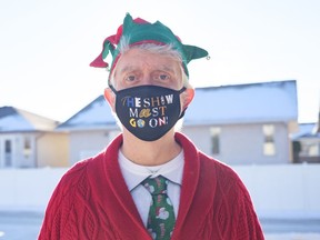 Robert Ursan, artistic director for Do It With Class Young People's Theatre, near his home. The musical theatre group has put together an hour-long Christmas production titled Tis the (Flu) Season. The pre-recorded production involves 40 youth ages eight to 18 and by recording different parts individually at home and a few parts at various locations with only a few people, the entire production has been filmed while following all public health guidelines. The show premiers on Dec. 23 at 7:30 p.m. on their YouTube channel.