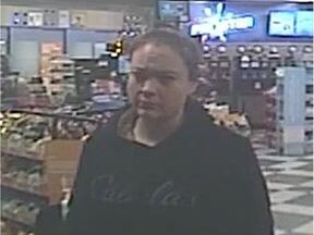 A surveillance video image the morning of Sept. 20, 2020, shows Megan Gallagher making a purchase at a convenience store in the 3700 block of Diefenbaker Drive. Gallagher's disappearance is now being investigated by police as a homicide. Photo provided by the Saskatoon Police Service. Uploaded Jan. 22, 2021.