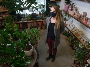 Kait Waugh, owner of Fat Plant Farm stands in the company's space on Mcara Street in Regina, Saskatchewan on Jan. 27, 2021. She is one of the Sask. business owners using a new local online shopping platform.