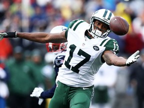 The Roughriders have signed receiver Charone Peake, who is shown with the New York Jets in 2016.
